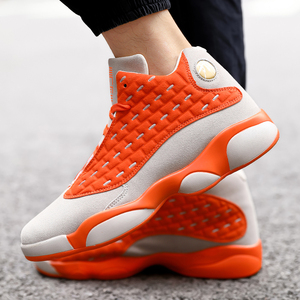 aj13黑白熊猫尼兵马俑2021新款乔aj13男运动鞋耐磨高帮篮球情侣鞋