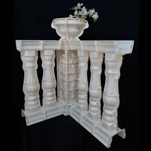 欧式高脚罗马柱阳台栏杆模具罗马柱护栏围栏水泥花瓶柱圆形欧式别