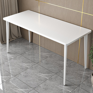 桌子女生卧室长方形桌子简易出租屋白色书桌简约ins学习桌电脑桌