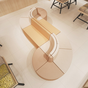 银行办公室商场中心大卖场活动室大厅创意异形休闲卡座沙发组合凳