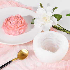 牡丹花慕斯蛋糕模具DIY网红创意冰淇淋花朵巧克力手工皂硅胶磨具