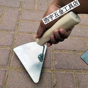 包邮东北提把三角铲大铲 灰铲 砌砖铲 木把铲灰刀 砌墙铲瓦工工具