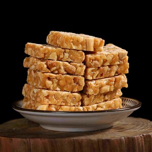 安徽黄山特产手工花生黑芝麻酥糖牛轧糖小吃250克*3 袋装怀旧美食