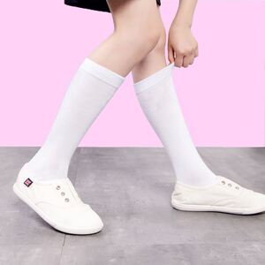 学学生白袜春秋薄款幼儿园男女a儿童上学白色袜子返小小白袜中长