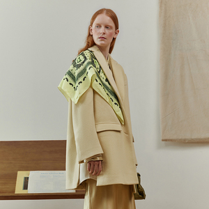 jnby/江南布衣2021冬新品优雅含羊毛中长款毛呢大衣外套5k9242200