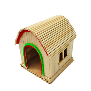冰棒棍diy手工制作小屋新品房狗屋各种动物的家室内摆设模型材料
