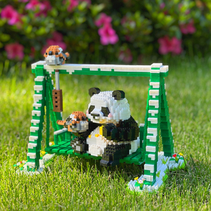 大熊猫花花果赖萌兰玩具男孩女孩动物仿真手办模型六一儿童节礼物