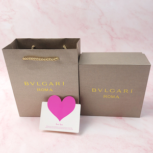 宝格丽bvlgari香水礼品袋专柜原版礼盒手提袋纸袋礼品包装盒袋子