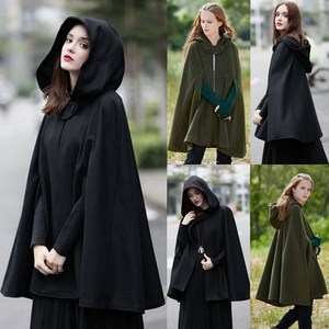 连帽斗篷男女通用中世纪舞台服装纯色短款无袖披风hooded cloak.
