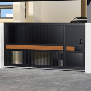 定制铁艺别墅大门车库平移门户外庭院花园单双开门单双开电动门