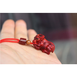 新式肖十红生i木牛项链本命年二绳子挂件项链