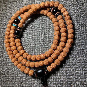 魅星紫宗印尼藏式龙鳞王108多单圈小金刚菩提子手串佛珠男士配饰