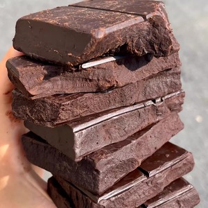 巧克力边角料100%纯黑巧克力黑巧边角料可可液块方块巧克力