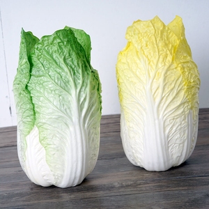 仿真蔬菜大白菜模型假蔬菜黄青白菜橱柜场景摆件展示摄影装饰道具