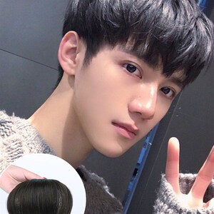 新品发片补线发前额鬓角假发片两边d男士发际头顶补发块一片式中