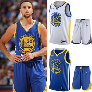 nba勇士队球衣30号库里11号汤普森篮球服套装杜兰特35号男女背心