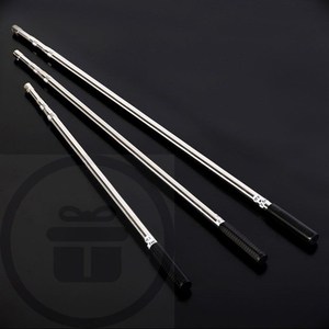 新品槟榔刀伸缩杆15米抄锈钢不鱼竿捞网抄网伸q缩杆把裸竿镰刀鱼