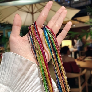 街舞头饰绑带街舞头饰绑带儿童编发彩绳扎头发女脏辫发绳儿童彩带