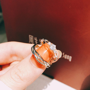 香港正生纯银开口戒指S925纯银饰品男女绕丝情侣对戒生日结婚礼物
