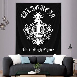 主卧床背景墙布黑色个性克罗心挂布潮牌嘻哈超大背景布客厅床头卧