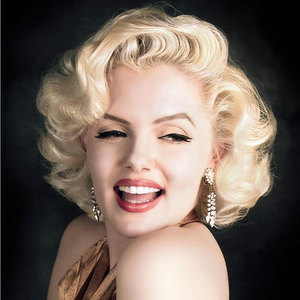 玛丽莲梦露假发成人短卷发复古假发女金色短头套cos舞台表演直播