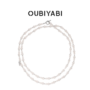 欧比·雅比Flawless-无瑕系列-双层人造珍珠长款毛衣链