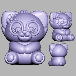 卡通贝玲娜儿圆雕图图纸雕刻机stl文件三维立体图3d打印模型789