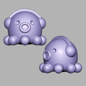 章鱼八爪鱼stl圆雕图图纸电脑雕刻机三维立体图3d打印模型素材379