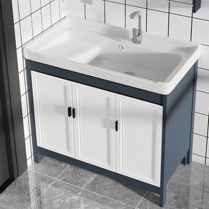 拖把池洗衣池一体陶瓷洗衣槽阳台家用洗衣服的水池带搓衣板水槽