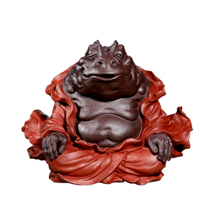 宜e兴紫砂茶宠摆件名家杨湛全手工大号金蟾仙禅心可养.