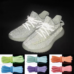 适配椰子冰蓝鞋带350v2反光亮圆鞋带原装品质yeezy多色满天星鞋绳