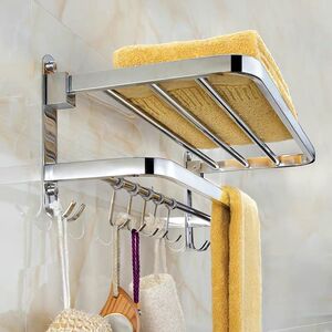 浴室间洗澡放衣架卫生间放衣服架子置物架壁挂式放衣服毛巾架厕所