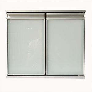 橱柜门钢化玻璃晶钢门厨柜门自装订做带框大理石瓷砖灶台门板纯白