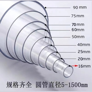 透明亚克力管有机玻璃管PMMA空心圆管塑料圆柱形水族加工定制