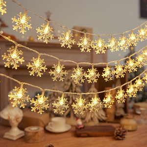 圣诞节装饰场景布置LED小彩灯闪灯串灯满天星圣诞树雪花装饰灯串