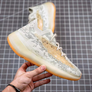 椰子380yeezy男女鞋蜜桃粉黑武士外星人白夜光休闲透气2022年夏季