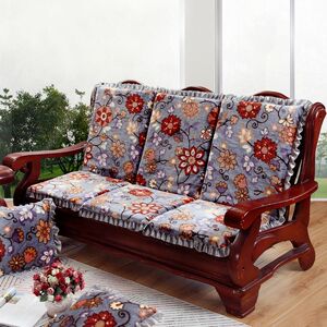 木头靠垫一体123组合老款实木沙发坐垫三件套木质单个垫子老式