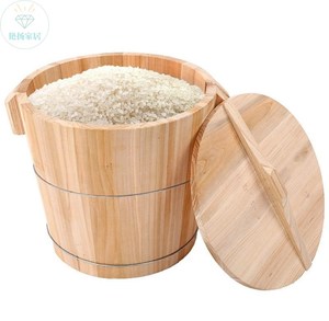 大号木米桶米缸木桶带装盖米桶 家用潮质防虫储米箱防.木厨房米.