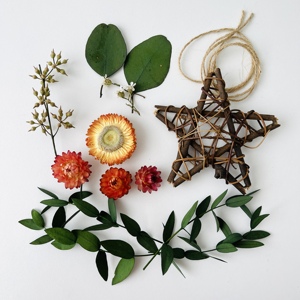 车载花环diy材料包干花永生花手工制作挂件车挂内饰装饰创意送礼