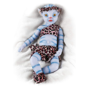 仿真硅胶全实心重生娃娃睁眼阿凡达精灵婴儿宝宝玩偶影视拍摄道具