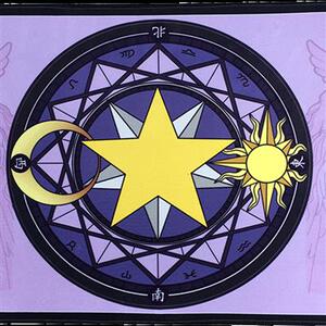 [定制织用日通动漫魔法阵小樱正方形卡j韩卧室粉色无纺家造少女心