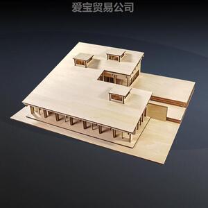 长城脚下公社张永和山语间建筑大师作品成品拼装模型su激光切割