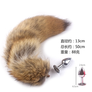 尾巴插件狐狸尾巴猫咪sm小号情趣道具真毛大尾巴可拆卸狗狗扮演sp