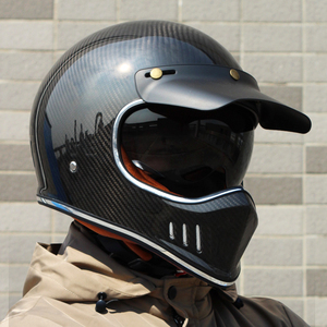 幻化奢华淘宝bulldog头盔复古安全帽碳纤维男女踏板哈雷全盔飞乔