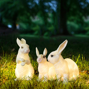 小贝家园88淘宝太阳能户外防水兔子灯公园景区别墅庭院景观灯动物
