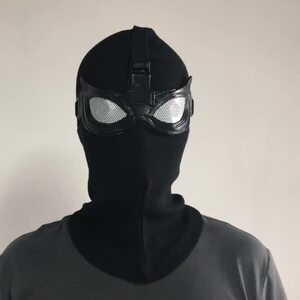 蜘蛛侠英雄远征面具头套暗影黑色针织面罩潜行战服周边cos道具