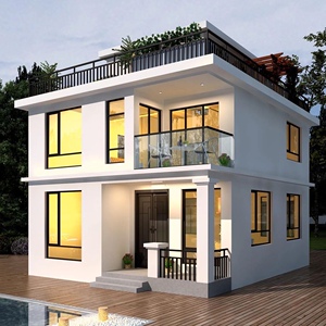 二层现代风简约别墅设计图纸三层经济型新农村自建房真房施工图纸