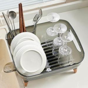 日式厨房沥水碗架家用水槽碗筷碟盘餐具置物架碗篮碗柜塑料收纳盒