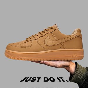 aj男鞋正品官网小麦色低帮软底aj1正版莆田透气舒适学生复古板鞋