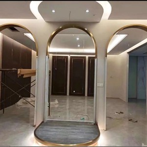 弧形不锈b钢天套门框包边门花吊顶圆形边弯钛金u型装饰条拉条半圆